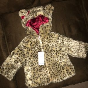 Cheetah Print Faux Fur Jacket